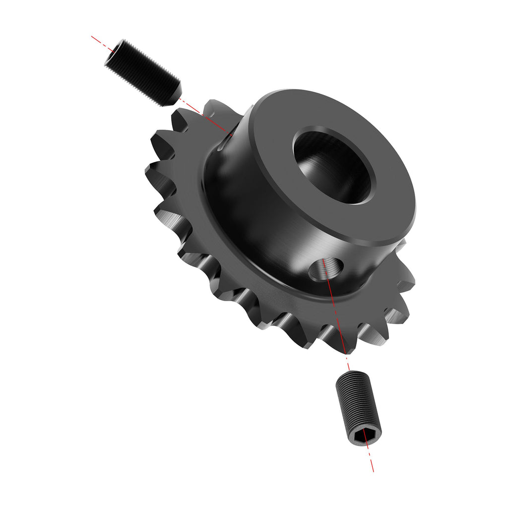 FOCMKEAS 17 Tooth Roller Chain Sprocket, 25 Chain, 8mm Bore