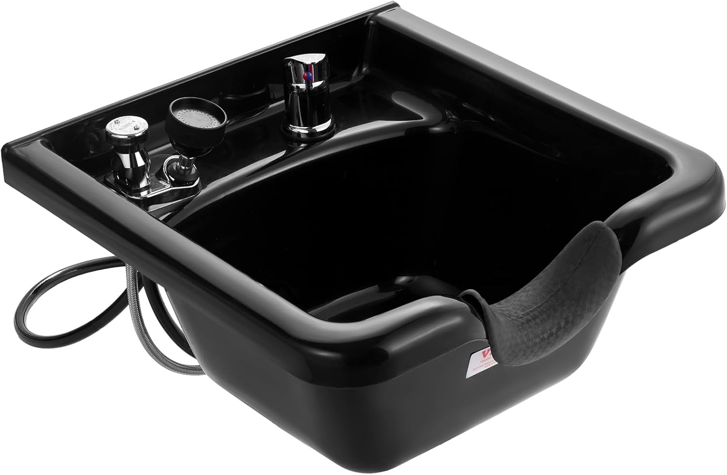Shampoo Basin, Black Hairdresser Sink Shampoo Bowl Sink, ABS Plastic Salon and Spa Hair Washing Sink, Hair Backwash