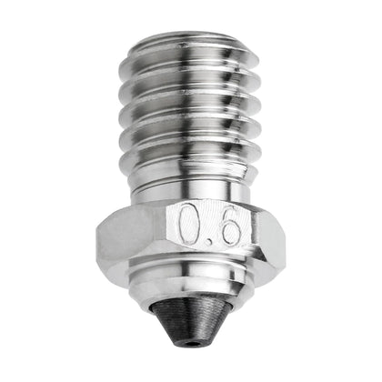 SeulQir Dual-Metal Tungsten Carbide Tip E3D V6 Nozzle, 0.6mm 3D Printer nozzles for Prusa i3 MK3S/Mini,Anycubic i3