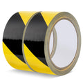 Hazard Warning Tape, Black & Yellow Safety Caution Tape - Strong Adhesive, No Residue, Flexible Hazard Tape for
