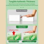 Ultra-Thick Facial Tissues 9000 Sheets, 5-Ply 1800 Draws Green Tea Scented Small Soft Pack Paper Tissue, Travel Size