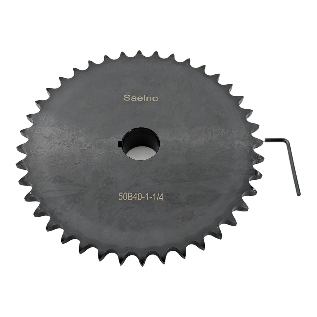 #50 Roller Chain Sprocket Type B 1 1/4 inch Bore 40 Tooth, Hardened Antirust 1045 Steel Drive Sprockets 50B40-1 1/4