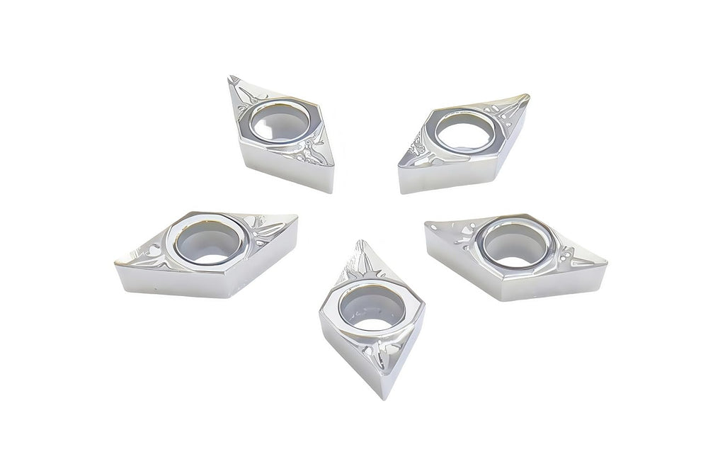 DLTOOLS Industrial CNC Carbide Inserts for Aluminum DCGT21.51/DCGT070204 for Turning Cutting Tools,10 PCS