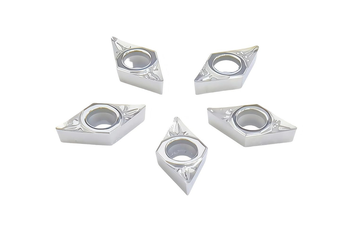 DLTOOLS Industrial CNC Carbide Inserts for Aluminum DCGT21.51/DCGT070204 for Turning Cutting Tools,10 PCS
