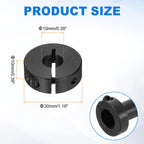 uxcell 2pcs Single Split Shaft Collar 10mm Carbon Steel Black Oxide