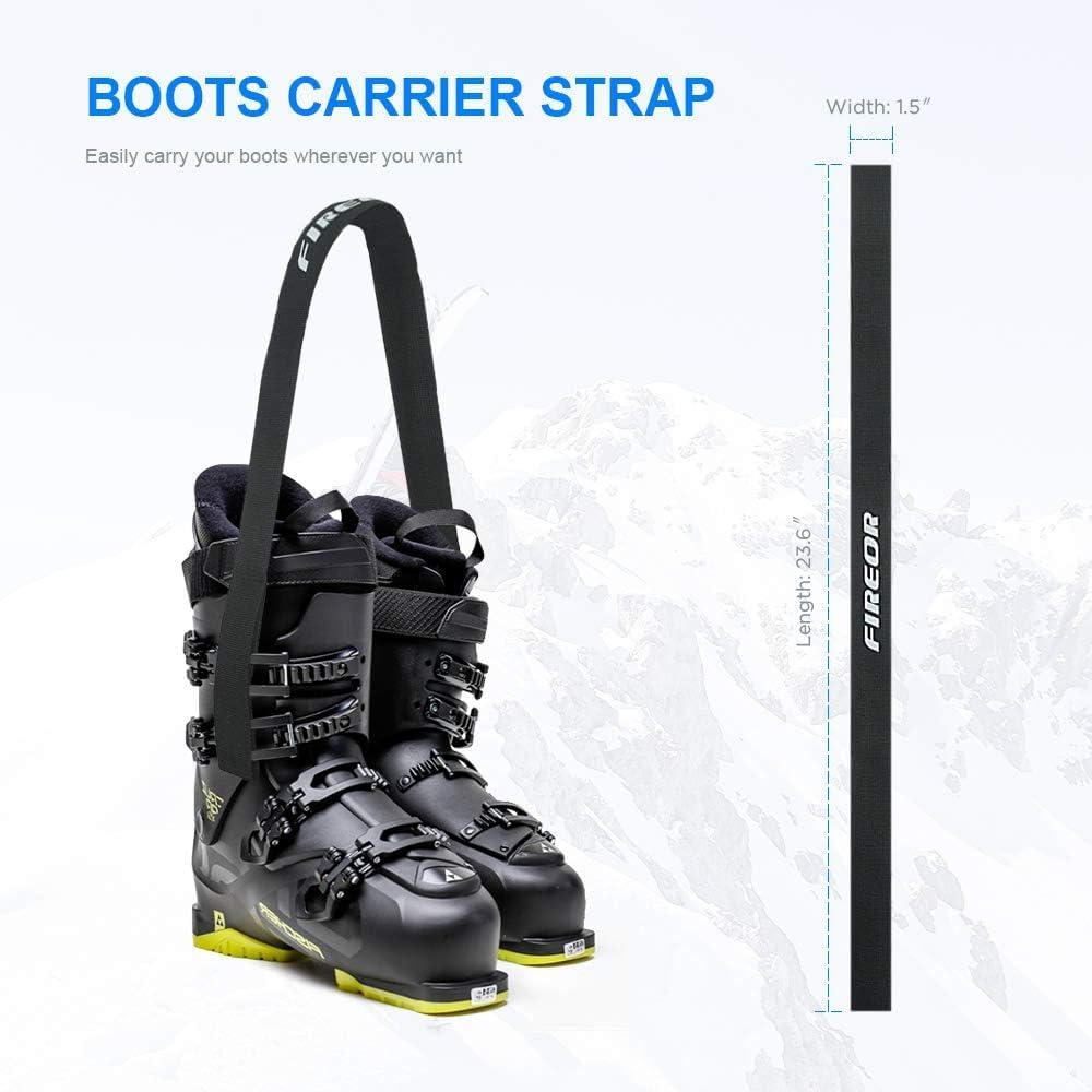 Ski Carrier Strap, Snowboard, Pole and Boot Carry Sling Band Kit Father's Day Gifts for Family Dad Men Women & Kids