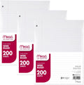 Loose Leaf Paper, 3 Pack, Notebook Paper, Wide Ruled Filler Paper, Standard, 8 x 10.5, 200 Sheets per Pack (73183)