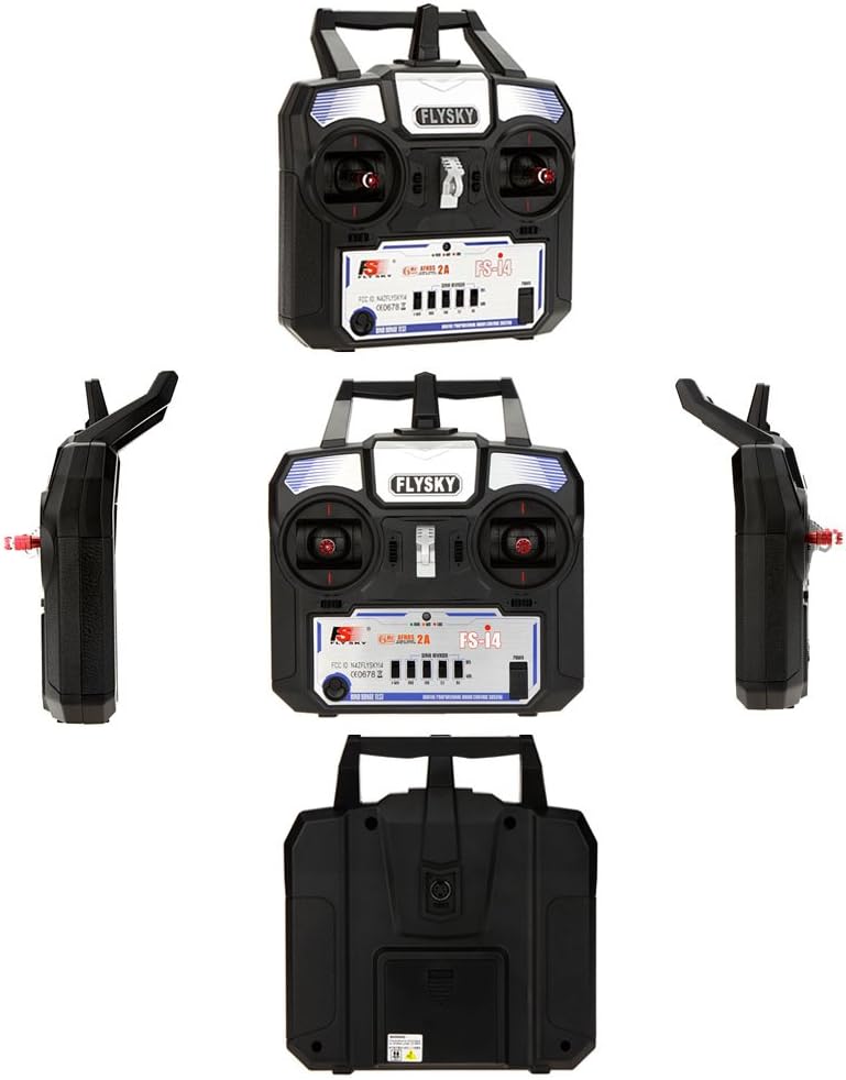 Flysky FS-i4 4CH RC Transmitter with Receiver FS-A6, 2.4GHz 4 Channel AFHDS 2A Remote Controller for RC Helicopter