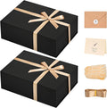 Black Gift Boxes with Lids, 2-Pack 13.5x10x4" Birthday gift box for Present