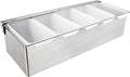48032 Stainless Steel Condiment Dispenser with 5 Compartments (No Ice Tray)