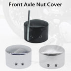 Front Axle Nut Cover Axle Caps for Softail Electra Road Glide Sportster (chrome)