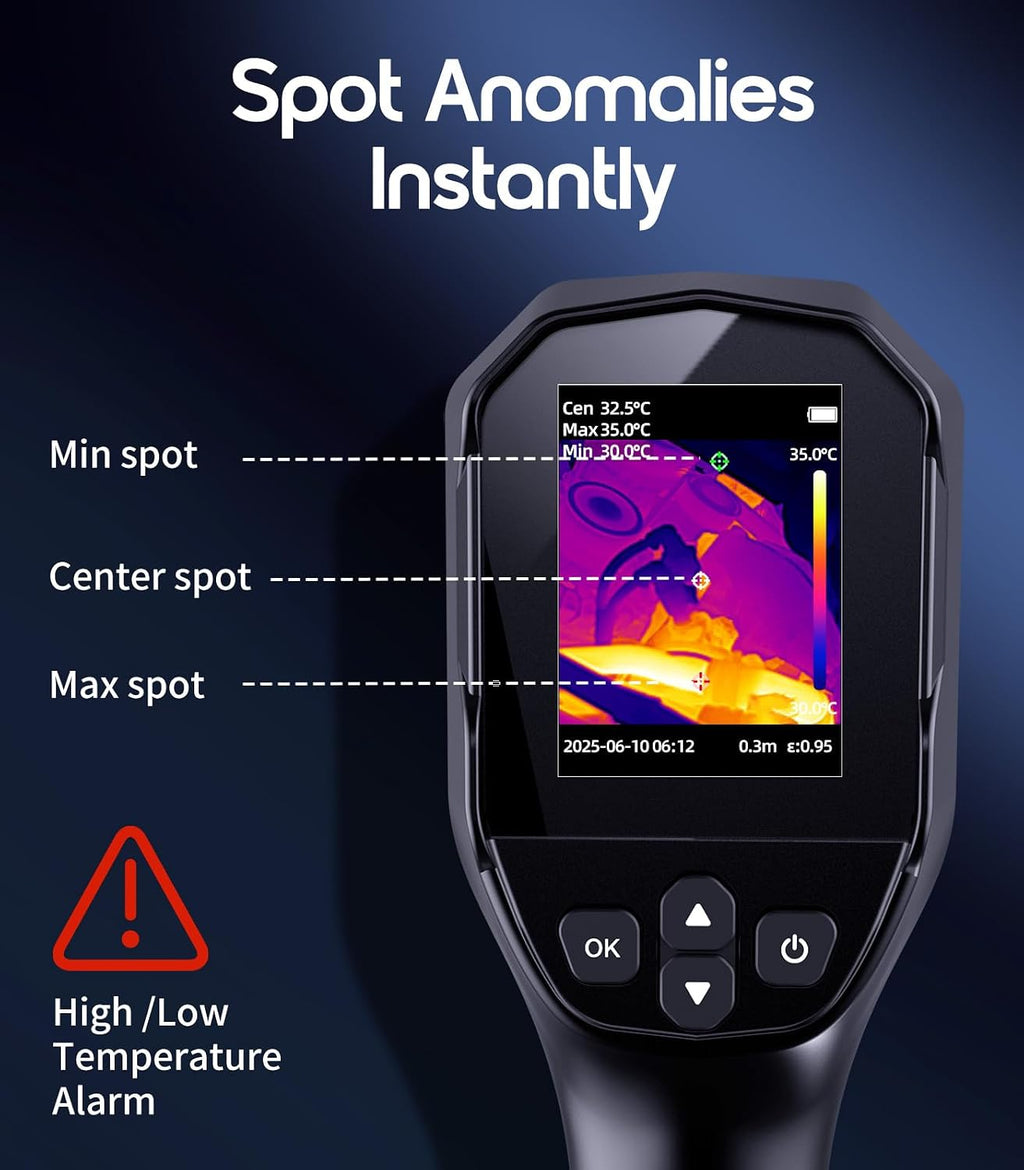 Thermal Camera, 240 x 240 TISR Resolution for Home Inspection