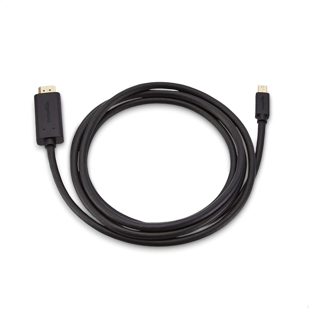 Mini DisplayPort to HDMI Cable for MacBook Air/Pro, 1080p, Gold-Plated Plugs, 6 Foot, Black