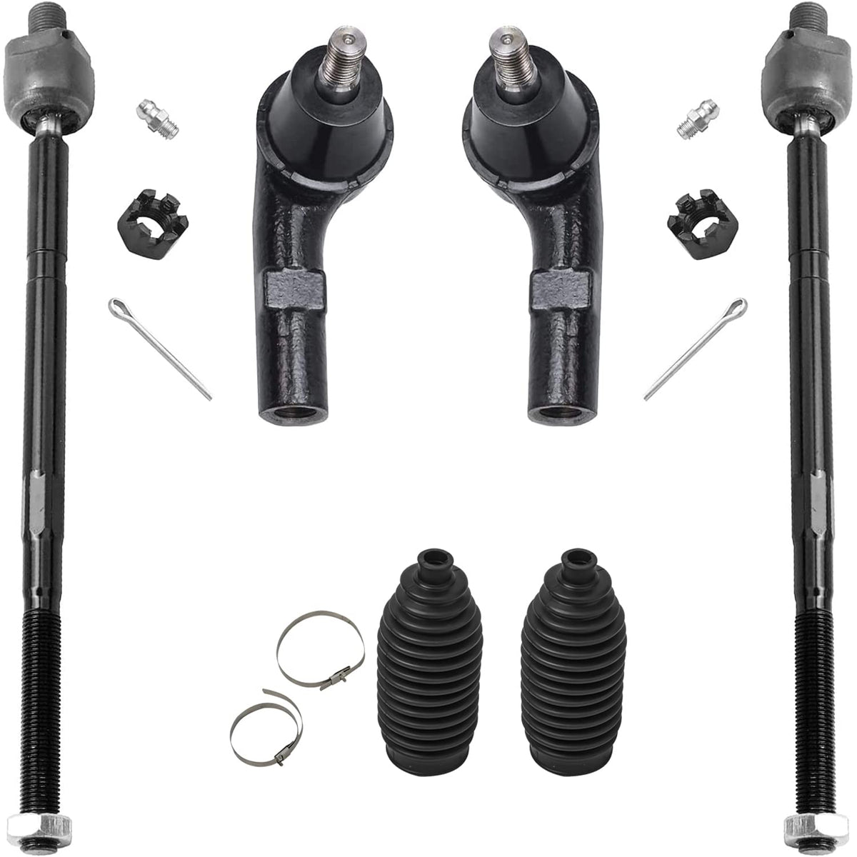 Detroit Axle - Front 6pc Tie Rods Kit for 1999-2005 Volkswagen Jetta