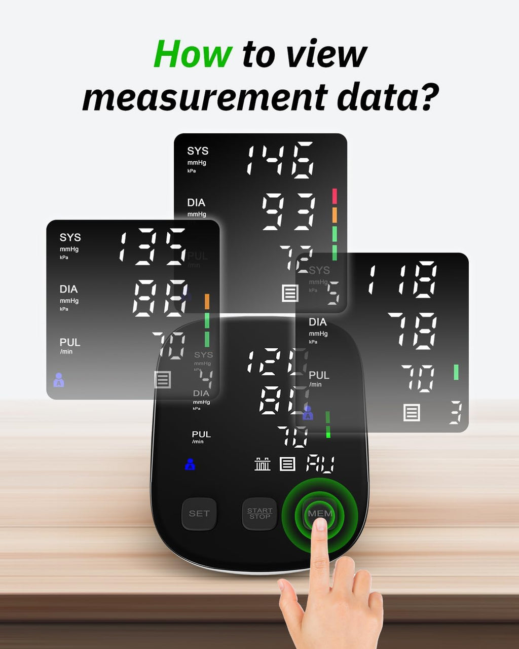 Blood Pressure Monitor Upper Arm - Large Cuff(8.7"-16.5") Digital BP Machine with Backlit LED Display, 2x90 Memory