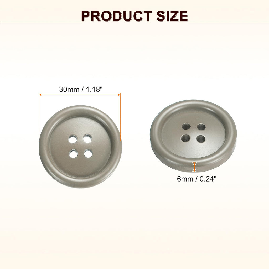 10pcs Round Sewing Buttons 30mm (1-1/4") 4 Hole Craft Button