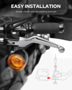 Amazicha Motorcycle Brake Clutch Lever Compatible with Harley '96-'03 XL, '96-'17 Dyna (Except '16-'17 FXDLS), '96-14 Softail and '96-'07 Touring Models (Chrome)