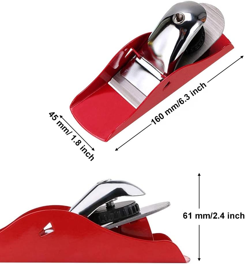 Mini Hand Planer Small Trimming Planer 6-1/2 inch Woodworking Pocket Plane Hand Plane with 1 inch Blade Adjustable