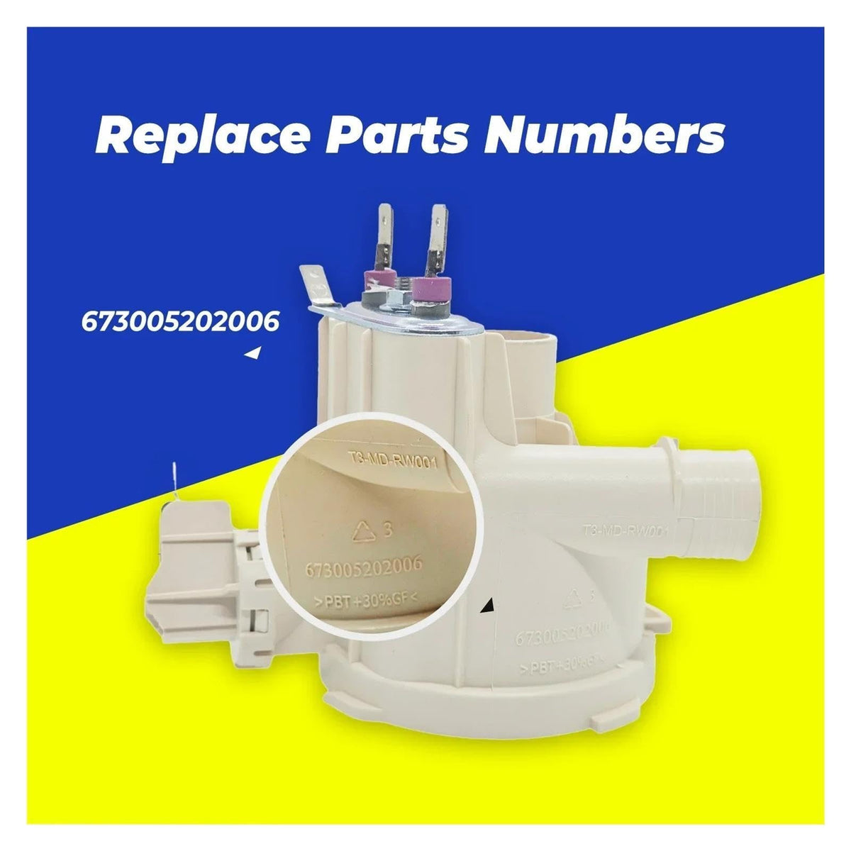 Dishwasher Heating Element 6730052006, Compatible For Midea