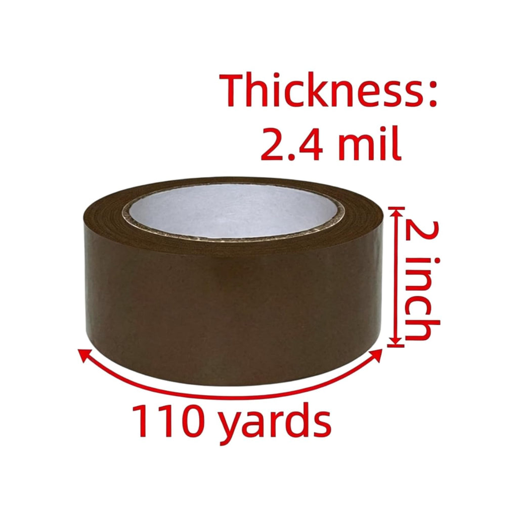 Brown Packing Tape, 72 Rolls Heavy Duty Carton Shipping Tape