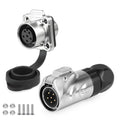 CNLINKO LP12 6-Pin Metal Shell Waterproof Circular Connector M12