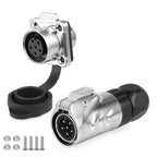 CNLINKO LP12 6-Pin Metal Shell Waterproof Circular Connector M12