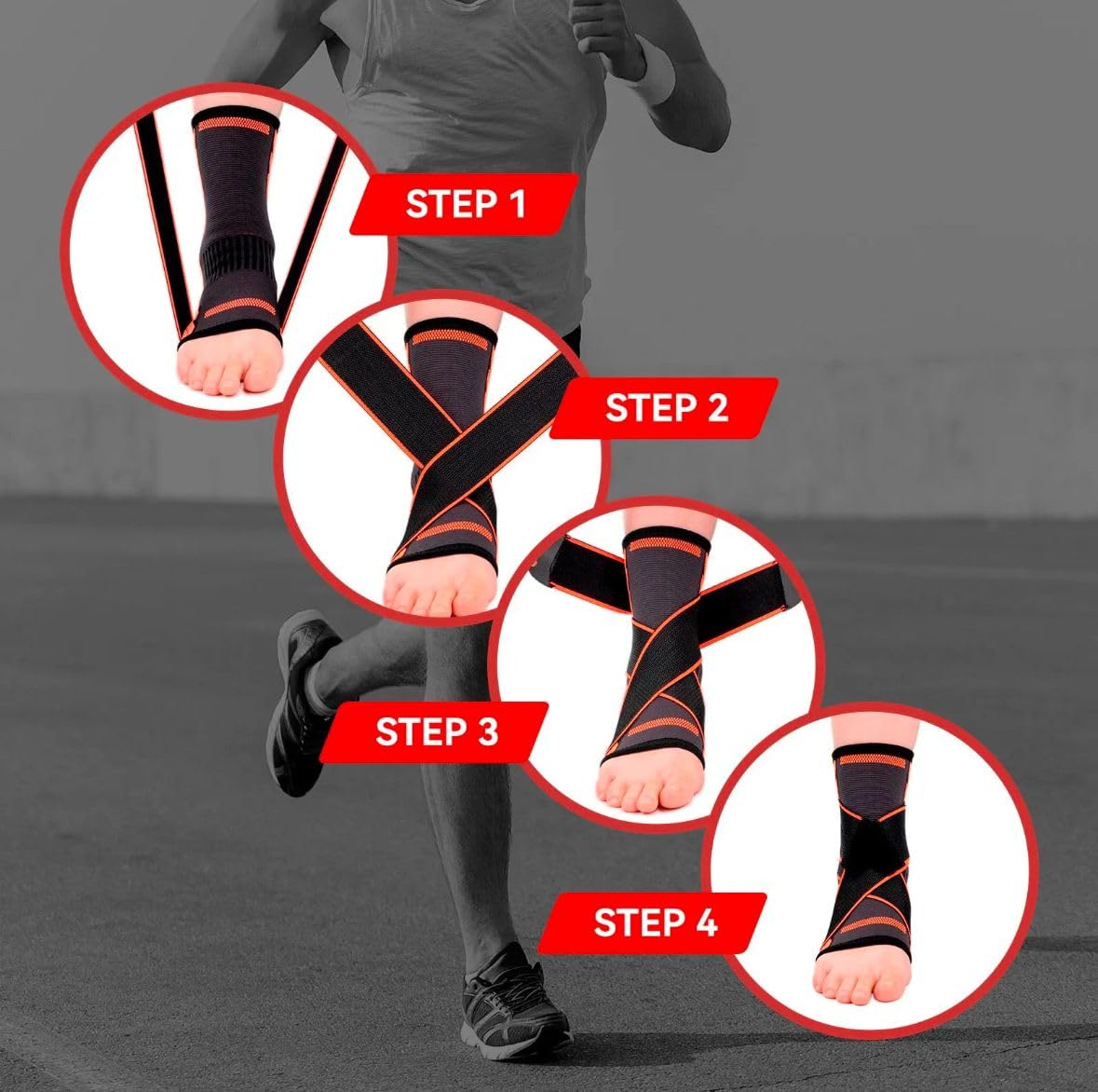 Unisex Ankle Brace with Compression Support Sleeve – Pain Relief for Sprains, Swelling, and Arthritis – Perfect for