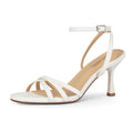 Kitten Heels for women, Strappy Round Open Toe Heeled Sandals