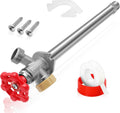 12inch Anti-Siphon Frost Free Sillcock Valve, No Lead Brass Freeze Proof Outdoor Water Faucet, 1/2" NPT X 3/4'' GHT
