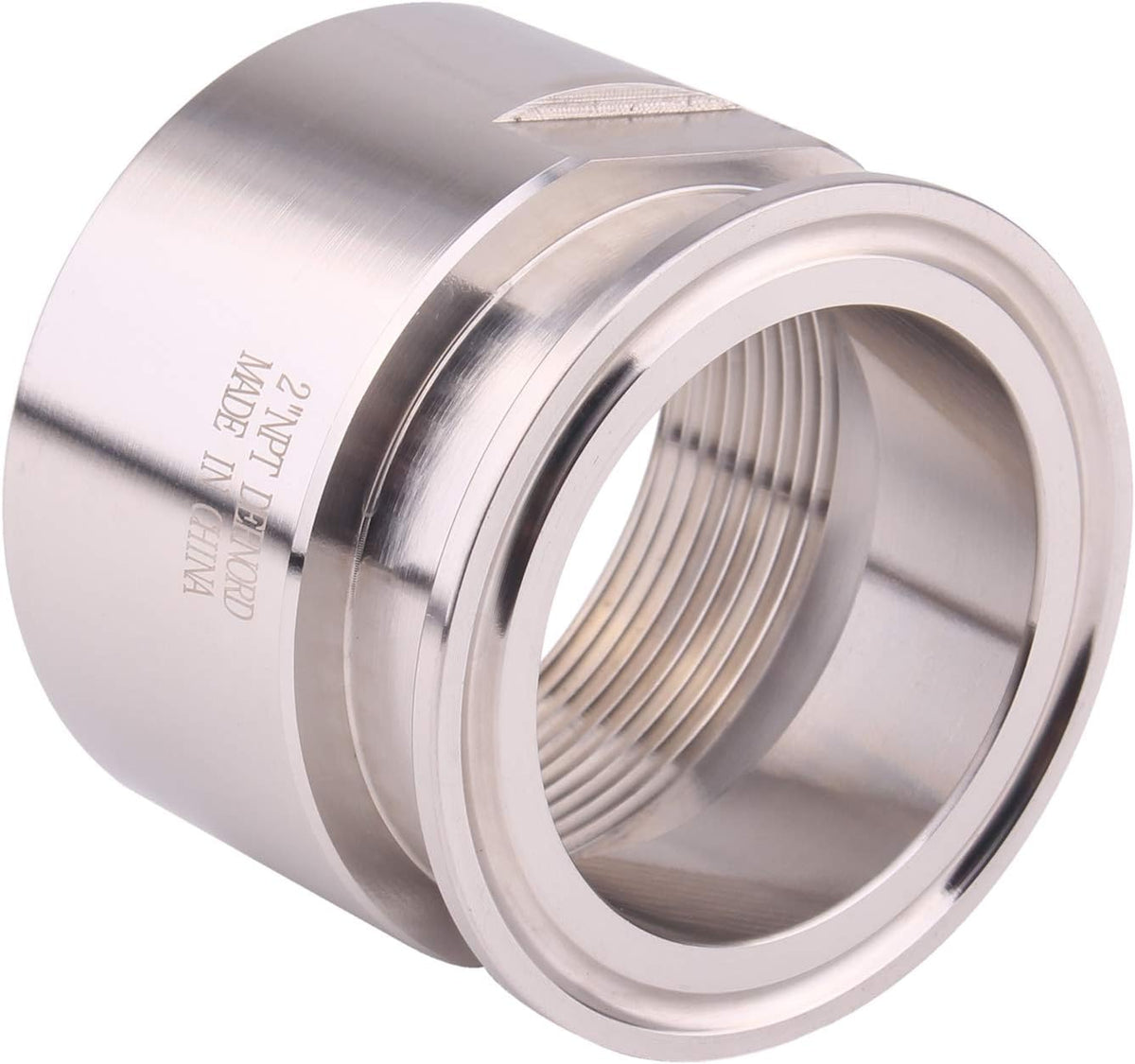 DERNORD 2'' Tri clamp Adapter to 2 inch FNPT Thread Ferrule Sanitary Pipe Fitting