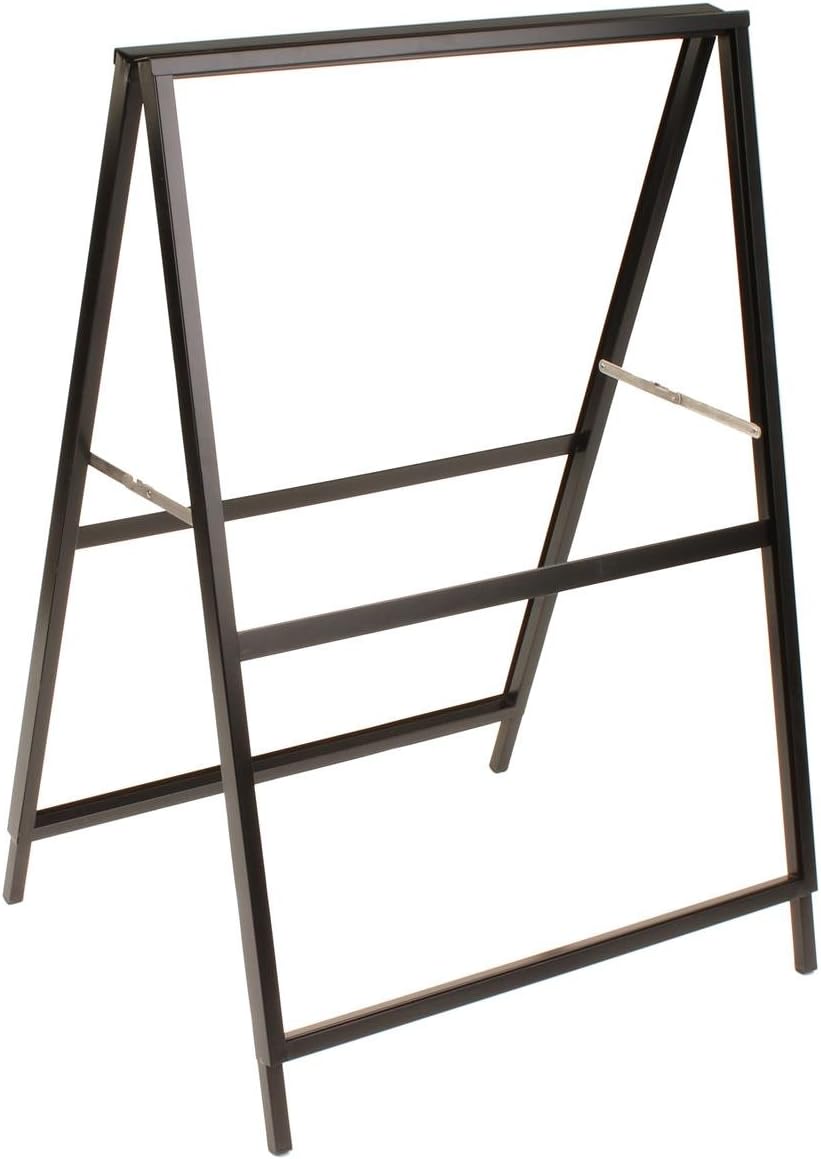 Black Steel Outdoor Sidewalk Sign Frame
