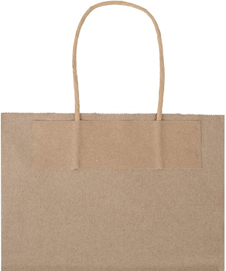 100 & 50 Pack 8x4.75x10 inch Medium Brown Paper Bags with Handles