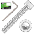 30 Pcs M6 x 45mm Hex Socket Cap Head Screws Bolts - 304 Stainless Steel