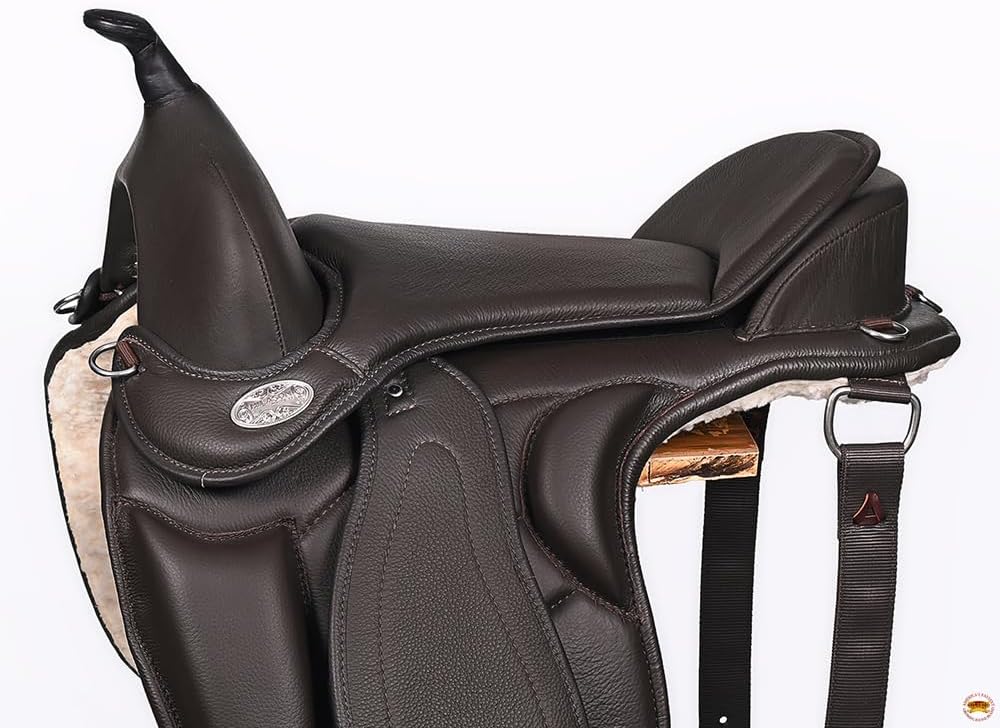 Hybrid English Treeless Saddle Brown Western Trail