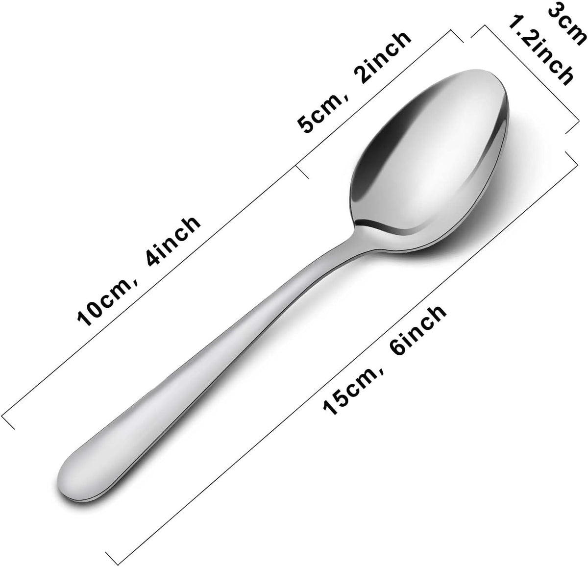 36-Piece Tea Spoons Set - 5.9" Stainless Steel Tea Spoon Silverware, Durable Small Spoons, Cost-effective Teaspoon