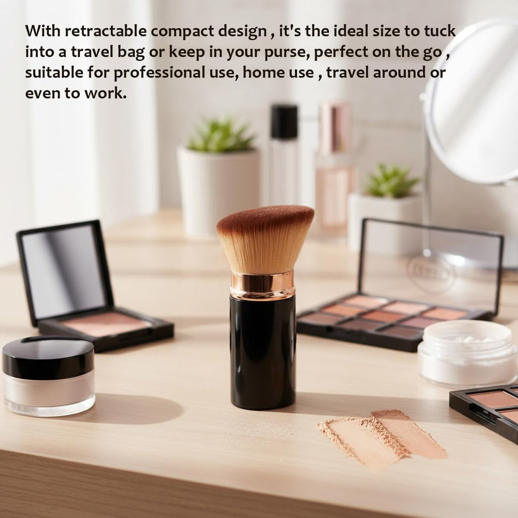 Retractable Kabuki Brush, Travel Foundation Makeup Brush