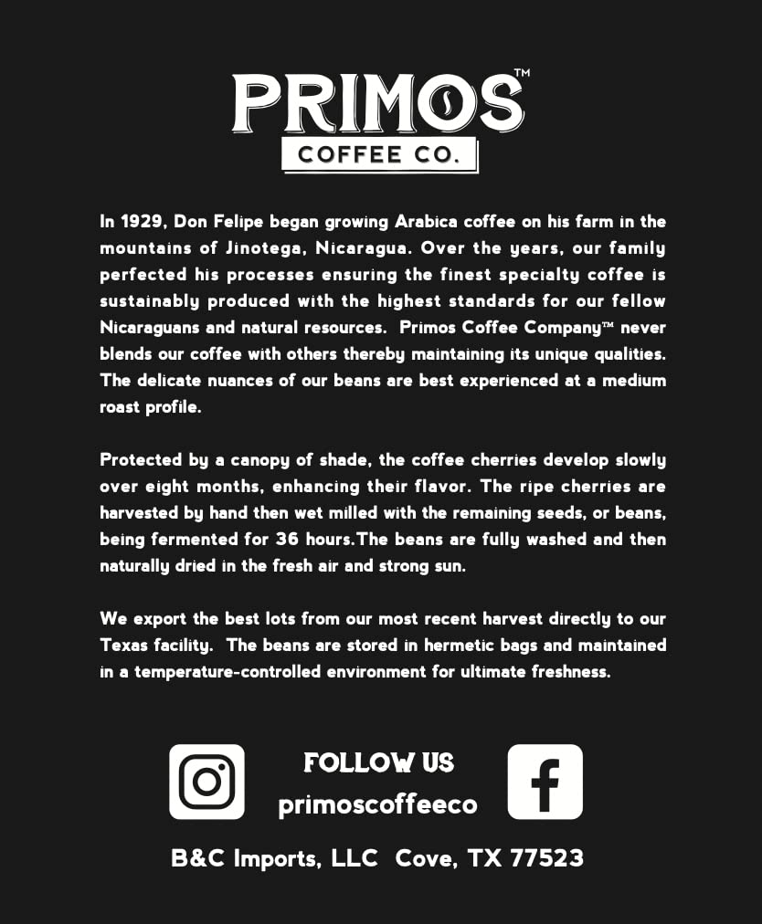 Primos Unroasted Green Coffee Beans - 2 Lb Caturra & 2 Lb Parainema Pack