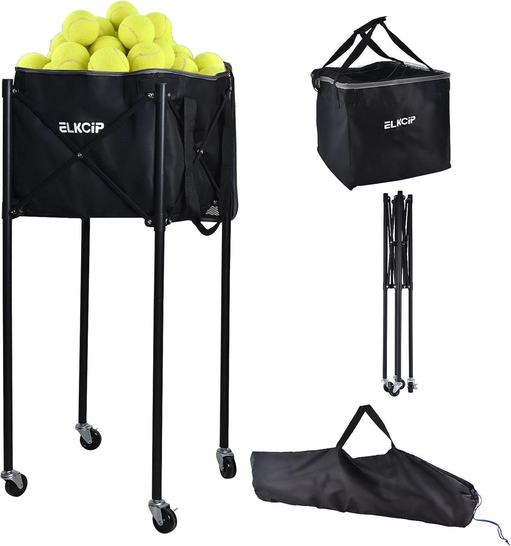 Portable Pickleball & Tennis Ball Hopper - Pickleball Collector Retriever Basket Carrier Gatherer Picker Container