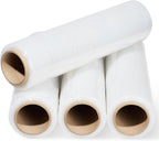 18" Stretch Wrap Film – 1200 ft, 80 Gauge Clear Plastic – Industrial Strength Shrink Wrap for Moving, Packing, Pallet