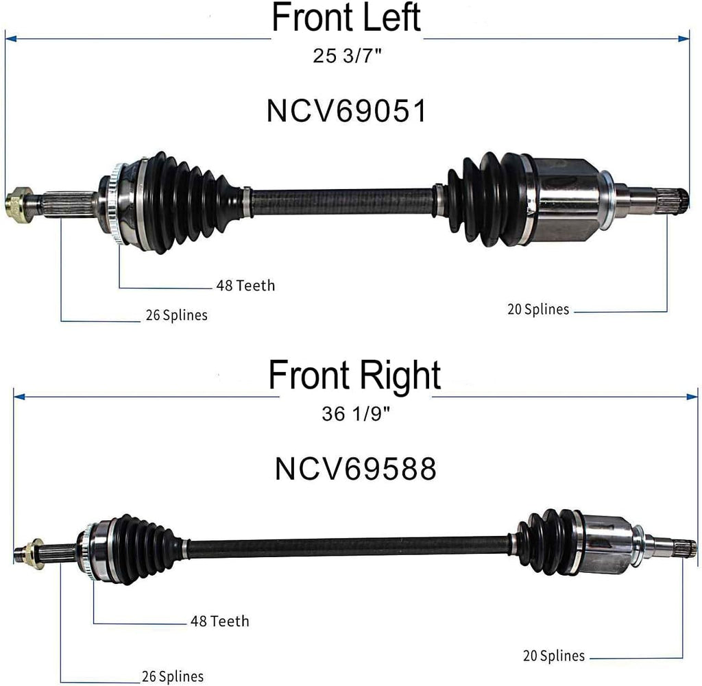Maxfavor Front CV Axle Shaft FWD Compatible with 2009-2018 Toyota Corolla