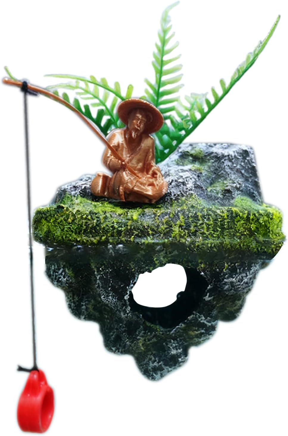 Fish Decorations for Tank, Resin Floating Island, 3.54x3.15x2.28 Inch Strong Build Gear, Realistic Tool, Stylish