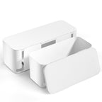 YECAYE Cable Management Box, White, XL+M, 2 Pack