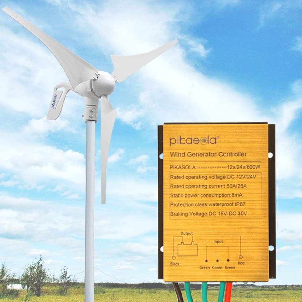 Mini Wind Turbine Generator Controller IP67 Waterproof 12V/24V Automatic Controller for 400W/500W/600W Wind Turbine
