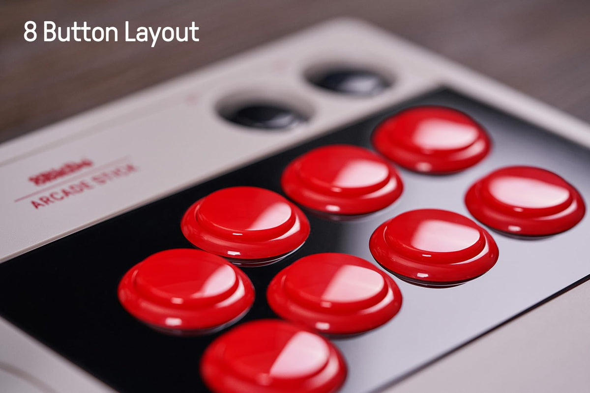 Arcade Stick for Switch & Windows, Arcade Fight Stick Support Wireless Bluetooth, 2.4G Receiver and Wired Connection