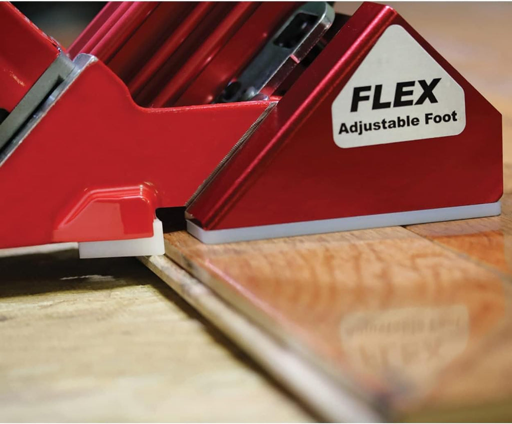 50PFLEXXLSW Pneumatic 18 Gauge L-Cleat Flooring Nailer with FLEX Adjustable Base for Hardwood, Exotic, Engineered T&G