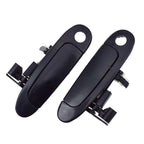 Front Left & Right Exterior Outside Door Handles w/Keyhole Black Pair for Toyota Echo 2000-2005