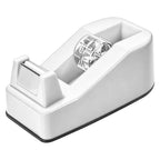 Compact Desktop Tape Dispenser, Fits Standard 3/4" Refill Rolls, White