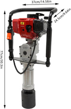 52CC Gas-Powered T-Post Driver with 2.55HP 2-Stroke Engine, Air-Cooled Petrol Piledriver, 1300-3000 BPM, Includes 3
