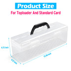 Storage Box For Toploader, Trading Card Storage Box Plastic, Playing Card Case, Large For Toploaders 200 Cards 750