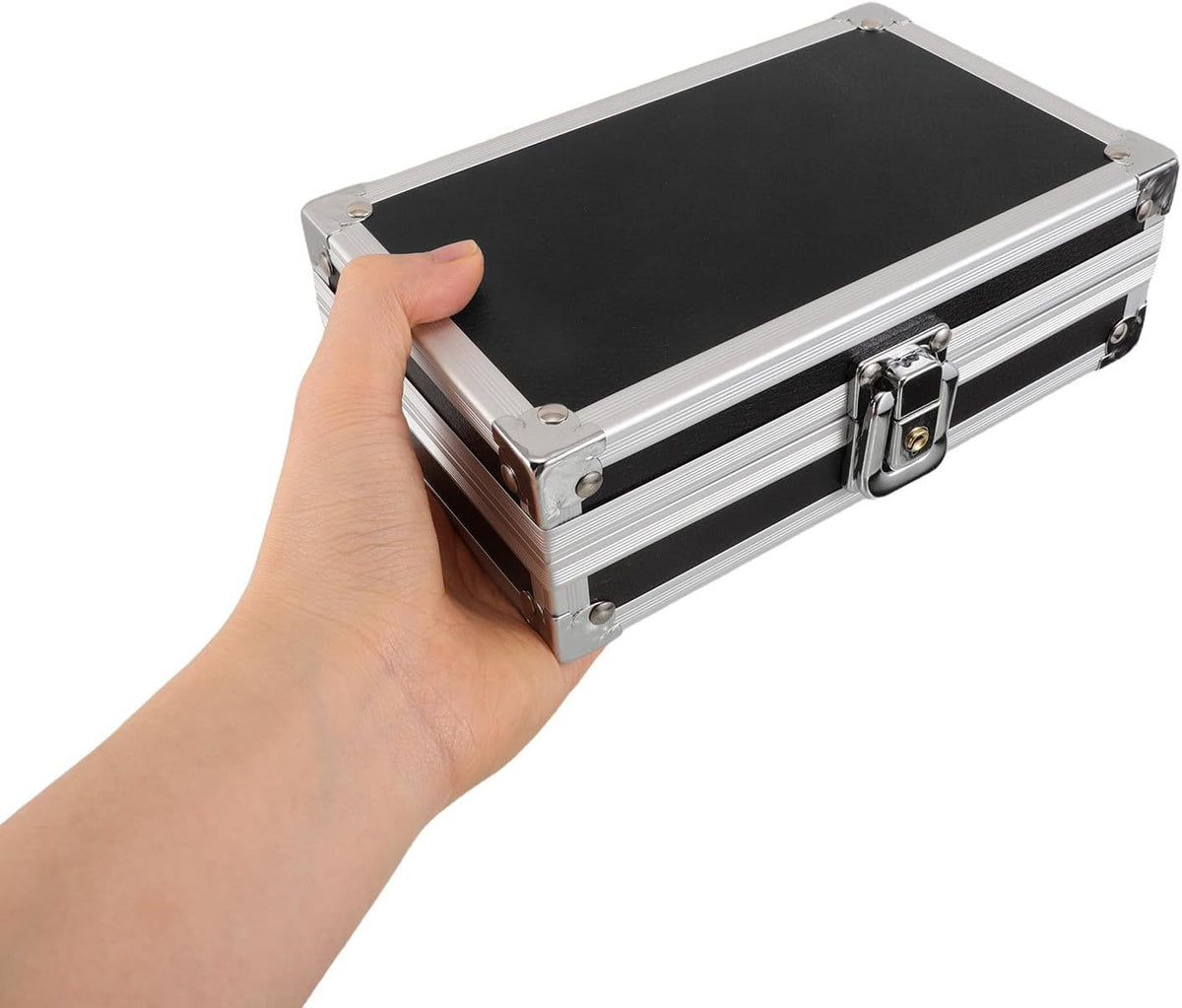 7-inch Aluminum Alloy Protective Case with Foam Insert Lockable Briefcase